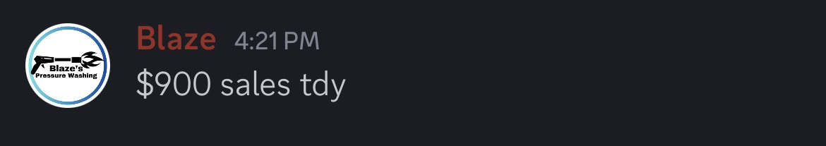Member: $900 in sales today