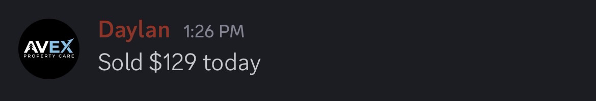 Member: sold $129 today
