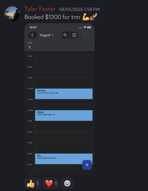 Member: booked $1300 for tomorrow