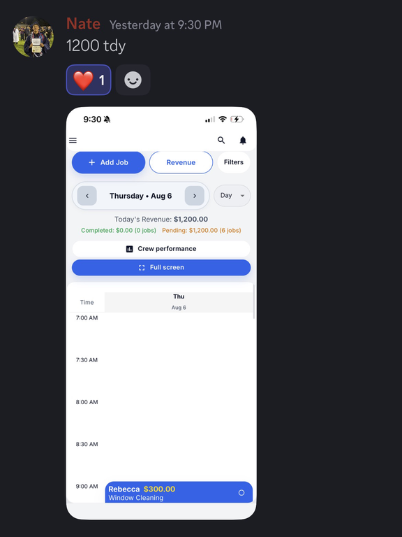 Member: $1200 today on the schedule